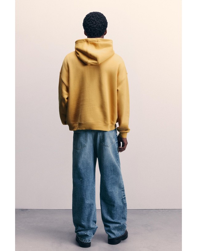 풀앤베어 풀앤베어 디키즈 오버사이즈 후디 7551/910 MUSTARD 머스타드 착용컷
