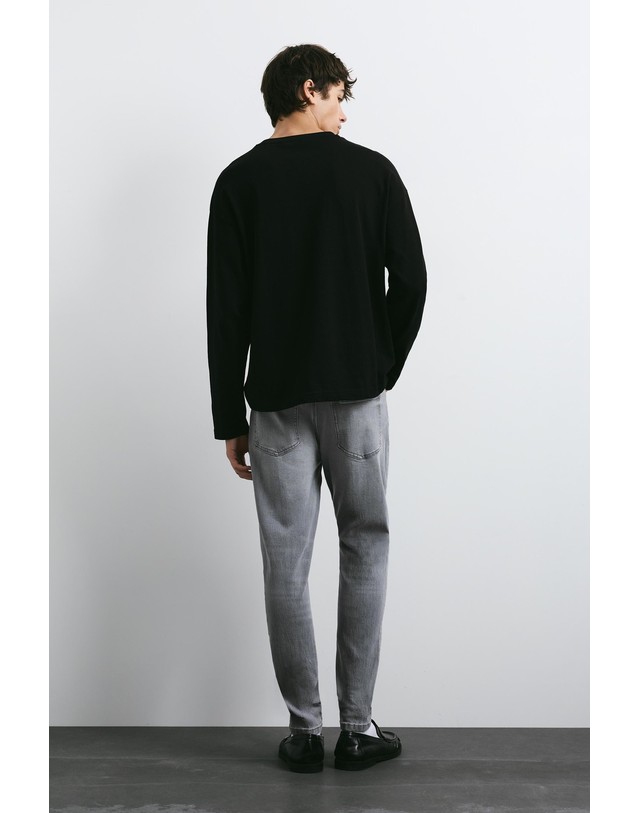 풀앤베어 풀앤베어 스키니핏 워싱 데님 청바지 7660/510 DARK GREY 그레이 착용컷