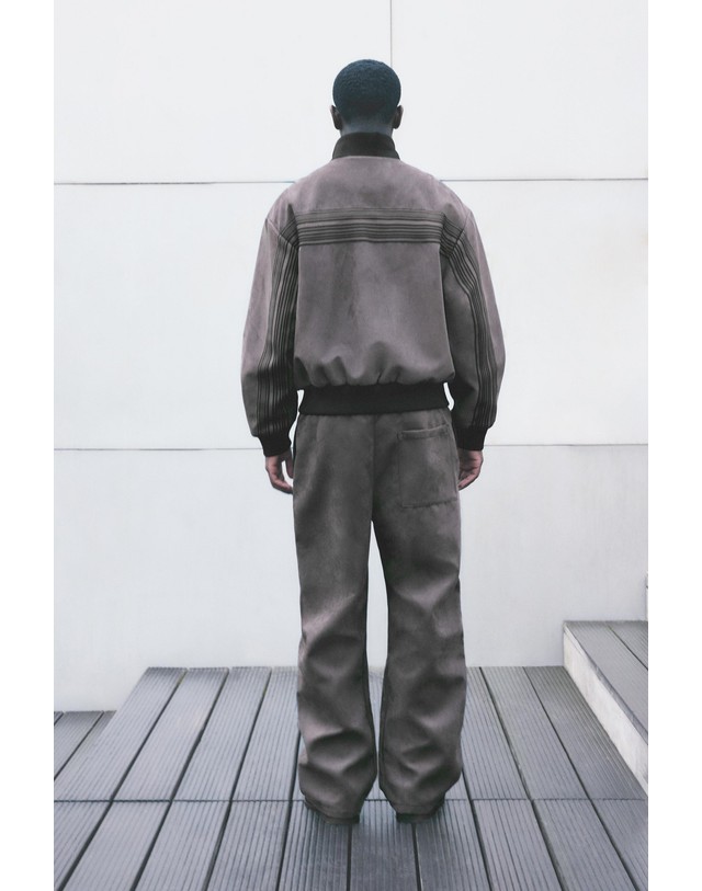 풀앤베어 풀앤베어 페이크 스웨이드 블루종 자켓 7721/524 GREY BLUE 그레이 착용컷