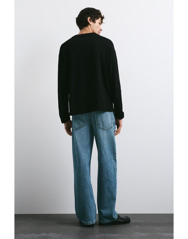 풀앤베어 풀앤베어 레귤러 스트레이트핏 청바지 7660/517 MEDIUM BLUE 블루 착용컷