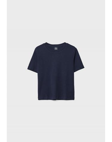 스트라디바리우스 헤비 코튼 네이비 레귤러핏 반팔 티셔츠 6516/883/011 DARK BLUE