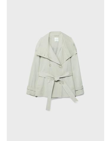 스트라디바리우스 하이넥 더블버튼 벨트 트렌치코트 1844/465/450 BEIGE