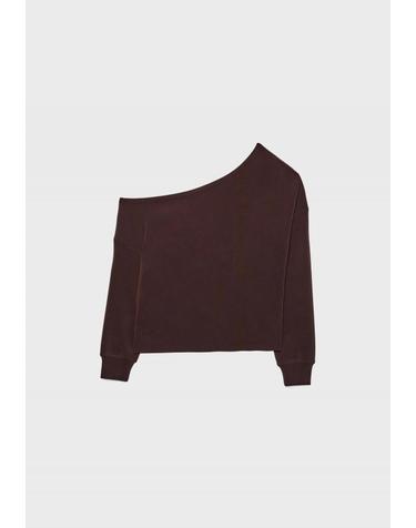 스트라디바리우스 소프트 모달 오프숄더 긴팔 스웨트셔츠 8724/371/401 BROWN