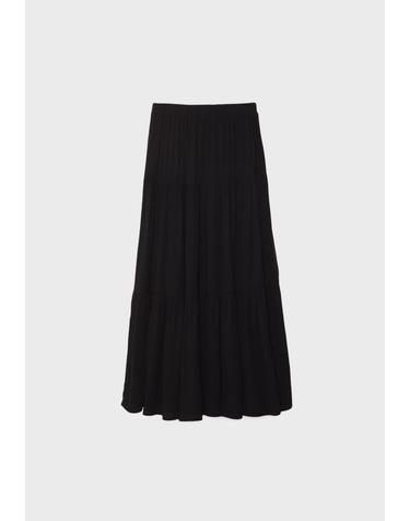 스트라디바리우스 보헤미안 티어드 롱 스커트 1270/458/001 BLACK