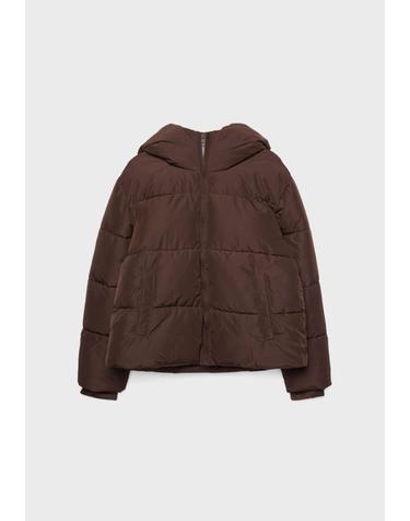 스트라디바리우스 후드 숏 패딩 자켓 5605/626/400 BROWN