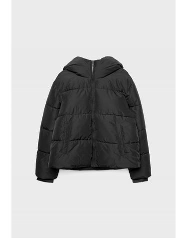 스트라디바리우스 후드 숏 패딩 자켓 5605/626/001 BLACK