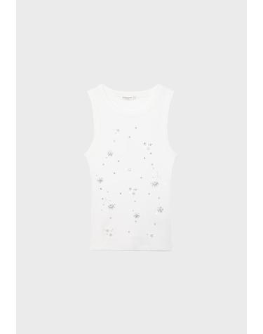 스트라디바리우스 주얼 레이서백 민소매 티셔츠 2798/690/003 WHITE