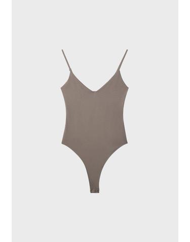 스트라디바리우스 브이넥 스트랩 바디수트 2548/649/456 BROWN