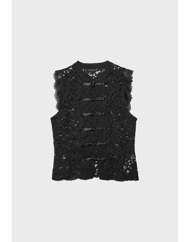 스트라디바리우스 레이스 치파오 블라우스 2051/500/001 BLACK