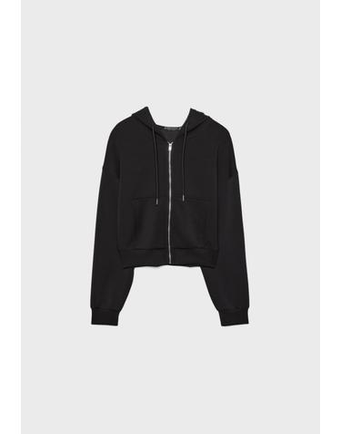 스트라디바리우스 소프트터치 집업 후드티 블랙 6503/410/001 BLACK
