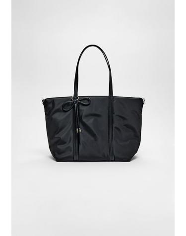 스트라디바리우스 데일리 패브릭 쇼퍼백 리본장식 블랙 3602/711/001 BLACK