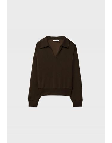스트라디바리우스 소프트터치 브이넥 맨투맨 긴팔 브라운 6603/369/400 BROWN