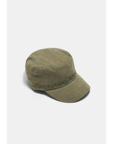 스트라디바리우스 자수 세일러 캡모자 3809/203/550 KHAKI