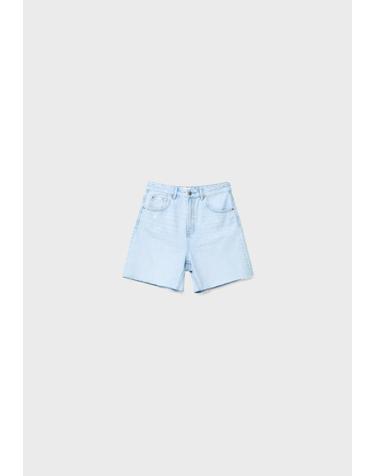 스트라디바리우스 하이웨이스트 데님 버뮤다 반바지 1364/425/731 MEDIUM LIGHT BLUE DENIM