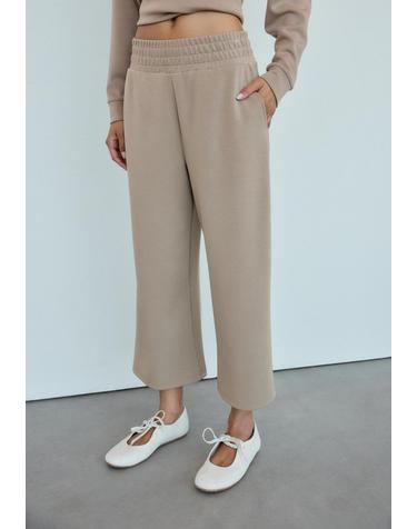 스트라디바리우스 크롭 와이드 큐롯 팬츠 8763/313/428 BEIGE