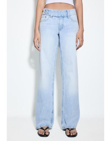 스트라디바리우스 로우라이즈 스트레이트핏 청바지 1406/631/701 MEDIUM LIGHT BLUE DENIM