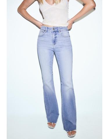 스트라디바리우스 스트레치 슬릿 플레어 청바지 4804/586/741 MEDIUM LIGHT BLUE DENIM