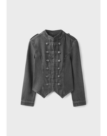 스트라디바리우스 밀리터리 스탠드 칼라 트윌 자켓 7622/873/252 DARK GREY