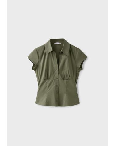 스트라디바리우스 언더버스트 브이넥 반팔 셔츠 2075/328/551 KHAKI