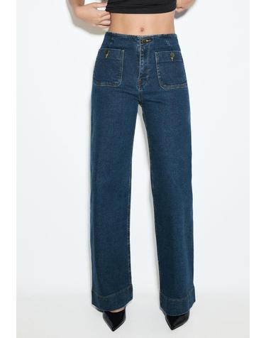 스트라디바리우스 패치 포켓 와이드 플레어 청바지 1477/779/732 MEDIUM BLUE DENIM