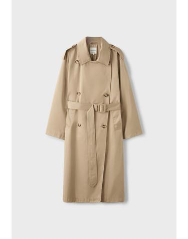 스트라디바리우스 베이직 벨트 롱 트렌치 코트 5820/400/450 BEIGE
