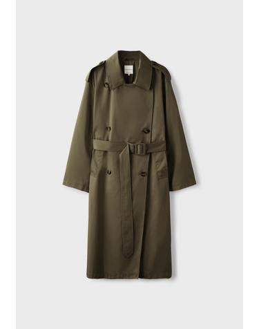 스트라디바리우스 더블브레스트 롱 트렌치 코트 5820/400/550 KHAKI
