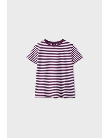스트라디바리우스 스트라이프 레귤러핏 반팔 티셔츠 6510/258/651 DARK PURPLE