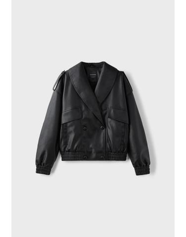 스트라디바리우스 퀼팅 박시핏 봄버 자켓 5736/250/001 BLACK