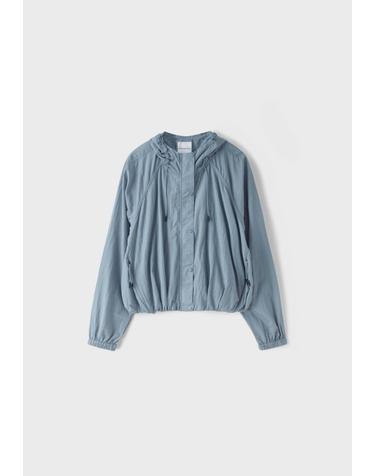 스트라디바리우스 셔링 크롭 후드 테크니컬 자켓 8762/588/040 SKY BLUE