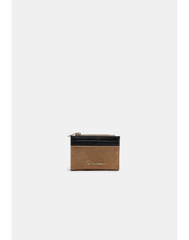 스트라디바리우스 퀼팅 지퍼 카드 지갑 3725/211/440 PALE CAMEL