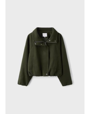스트라디바리우스 소프트 하이넥 봄버 자켓 5774/101/550 KHAKI
