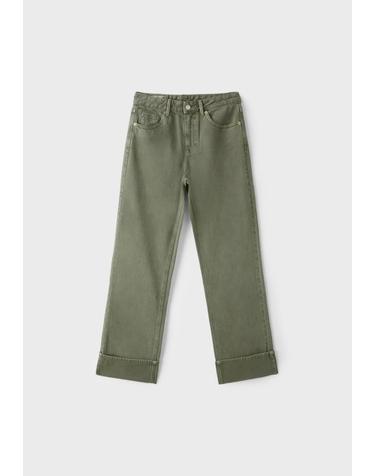 스트라디바리우스 와이드 스트레이트 데님 팬츠 4891/820/552 KHAKI