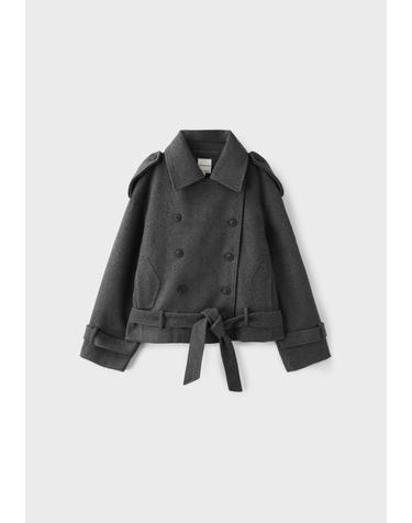 스트라디바리우스 크롭 벨트 트렌치 자켓 5775/101/250 DARK GREY