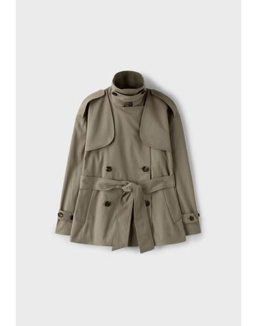 스트라디바리우스 더블브레스트 미디 트렌치 코트 5842/136/450 BEIGE