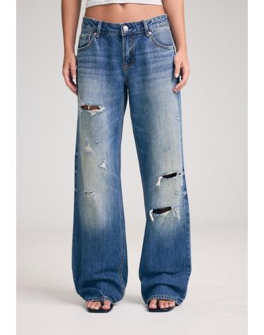 스트라디바리우스 로우라이즈 디스트로이드 청바지 1419/215/715 MEDIUM DENIM WASH