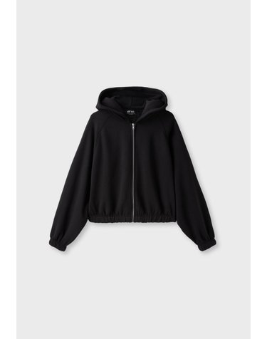 스트라디바리우스 오버사이즈 집업 후드티 8232/635/001 BLACK