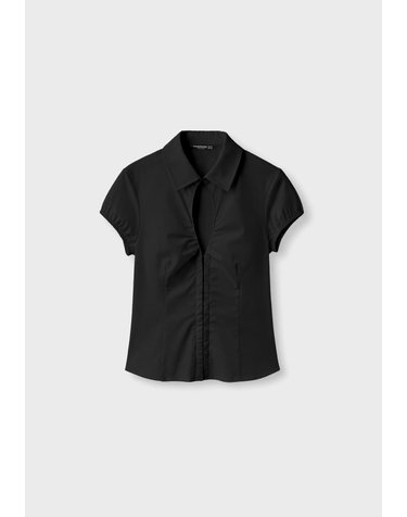스트라디바리우스 컷아웃 셔링 반팔 셔츠 6091/601/001 BLACK