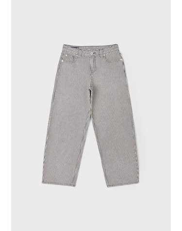 스트라디바리우스 스트라이프 배럴핏 청바지 1416/205/252 DARK GREY