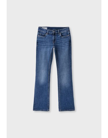 스트라디바리우스 슬림 부츠컷 로우라이즈 청바지 4867/150/722 MEDIUM BLUE DENIM