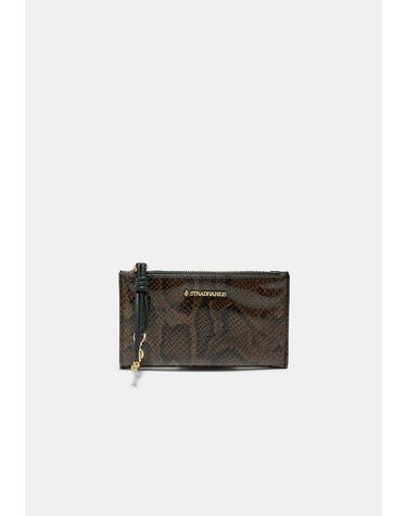 스트라디바리우스 스네이크 프린트 반지갑 3730/212/400 BROWN