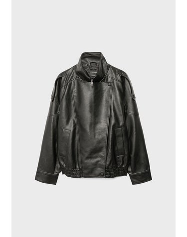 스트라디바리우스 오버사이즈 바이커 자켓 1720/400/550 KHAKI