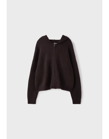 스트라디바리우스 후드 집업 니트 가디건 8544/670/400 BROWN