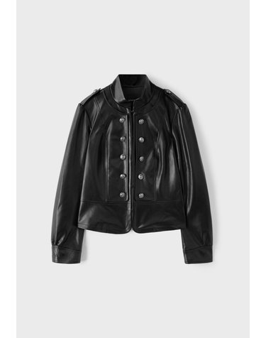 스트라디바리우스 가죽 이펙트 블레이저 자켓 5930/250/001 BLACK