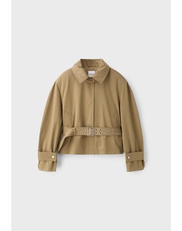 스트라디바리우스 코튼 벨트 숏 트렌치 코트 5784/200/450 BEIGE
