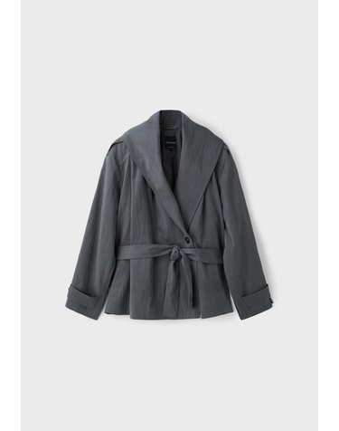 스트라디바리우스 숄넥 벨트 숏 트렌치 코트 5782/100/250 DARK GREY