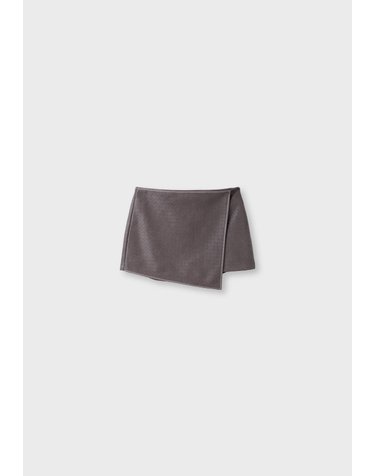 스트라디바리우스 우븐 가죽 이펙트 미니 스커트 4685/105/250 DARK GREY
