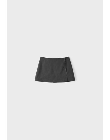 스트라디바리우스 버튼 디테일 슬릿 미니 스커트 4680/132/250 DARK GREY