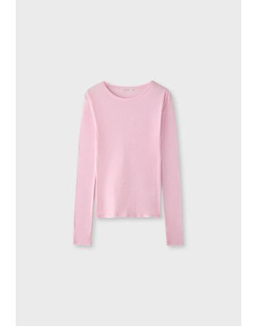 스트라디바리우스 수피마 코튼 슬림핏 긴팔 티셔츠 6666/600/149 SALMON PINK