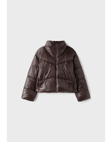 스트라디바리우스 하이넥 크롭 숏 패딩 자켓 8627/706/400 BROWN