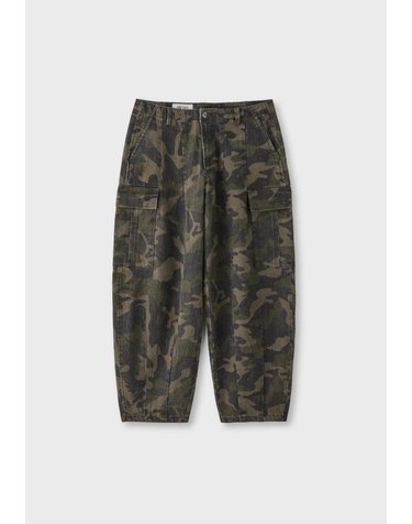 스트라디바리우스 카모 프린트 와이드 카고 팬츠 8296/872/540 KHAKI